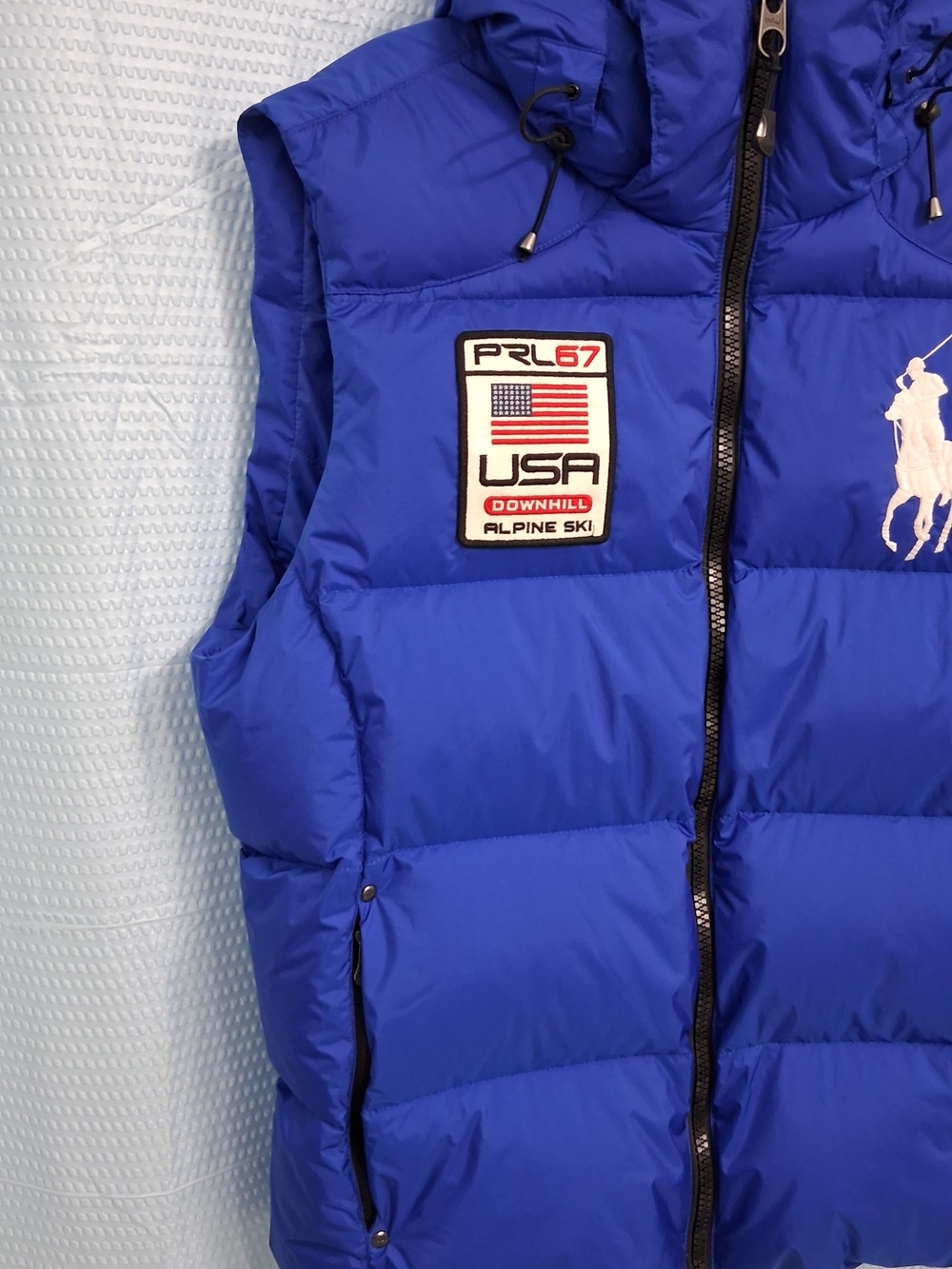 Polo Ralph Lauren Royal Blue Quilted Puffer Vest - Classic Logo - Picture 2 of 7